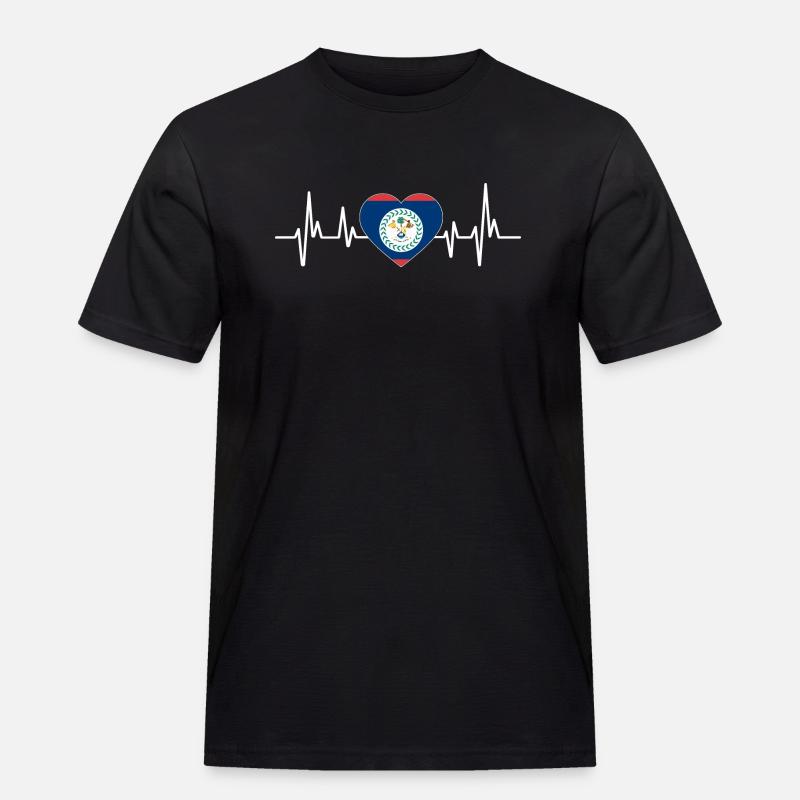Belize Flagge Belizer - Männer Workwear T-Shirt - Schwarz