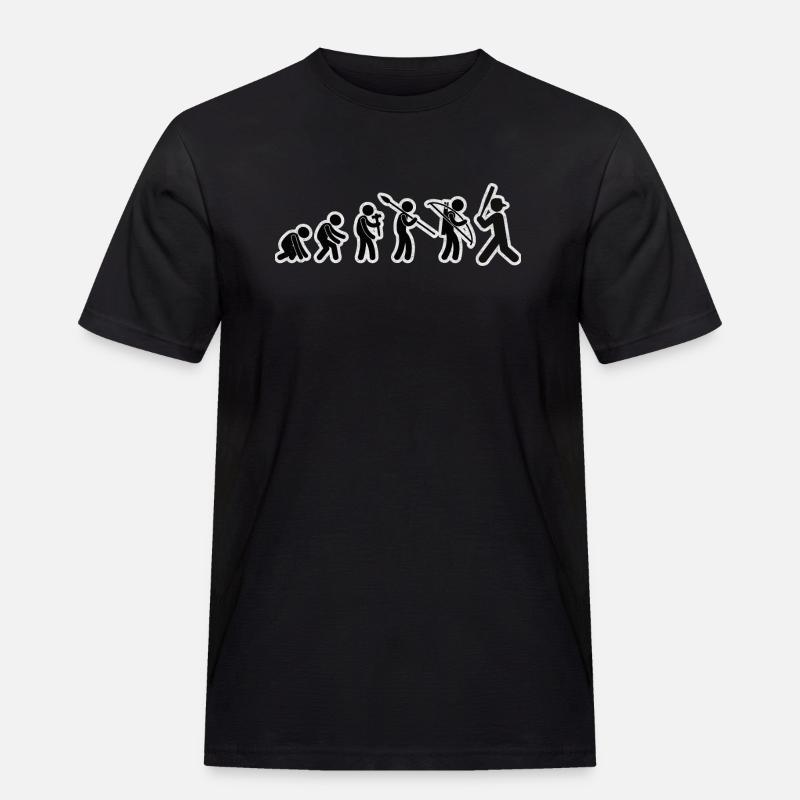 Evolution Baseball Black Grunge - Men's Workwear T-Shirt - black