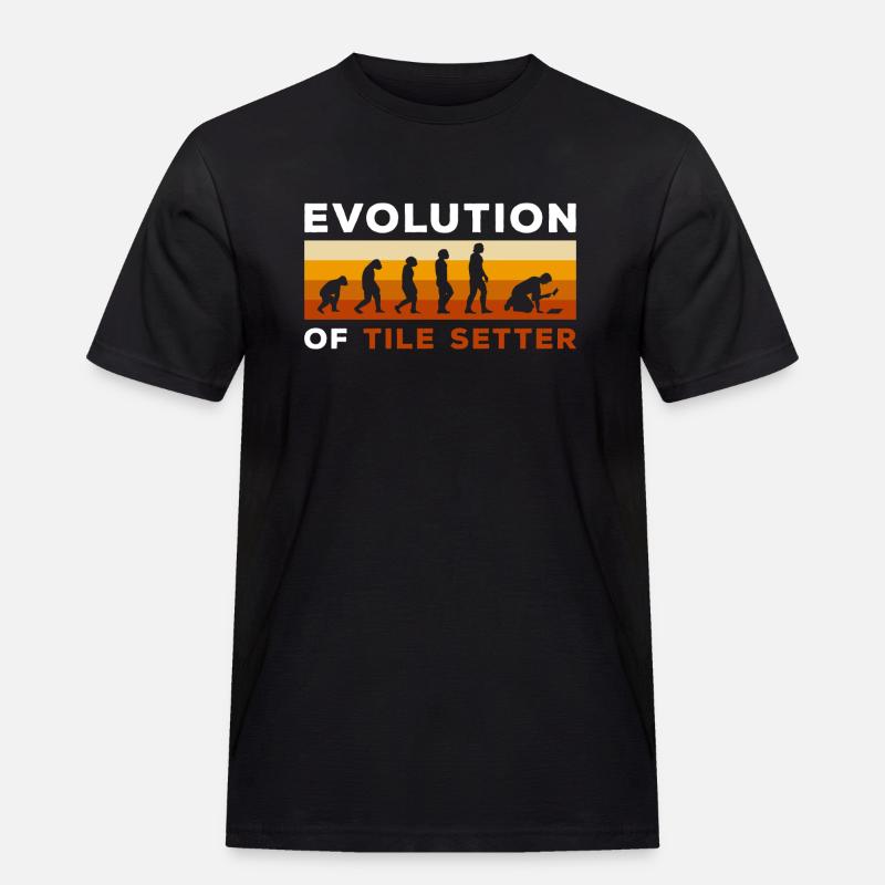 Handwerker Beruf Plattenleger Weiterbildung - Männer Workwear T-Shirt - Schwarz