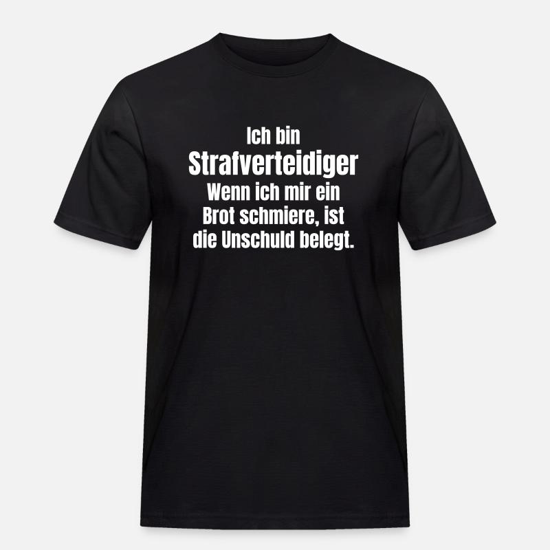 Strafverteidiger - Männer Workwear T-Shirt - Schwarz