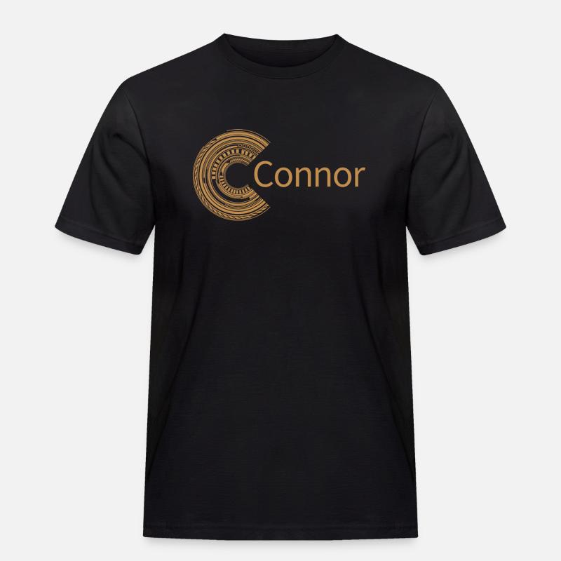 Für Connor - Männer Workwear T-Shirt - Schwarz
