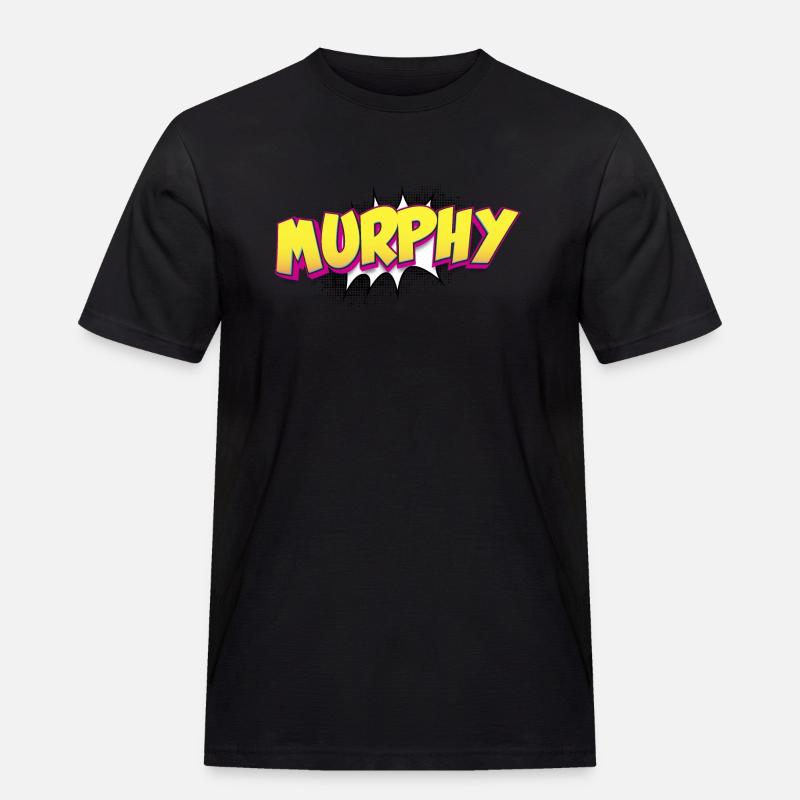 Murphy Benutzerdefinierter Name Comic-Buch-Stil Pop-Art, - Männer Workwear T-Shirt - Schwarz