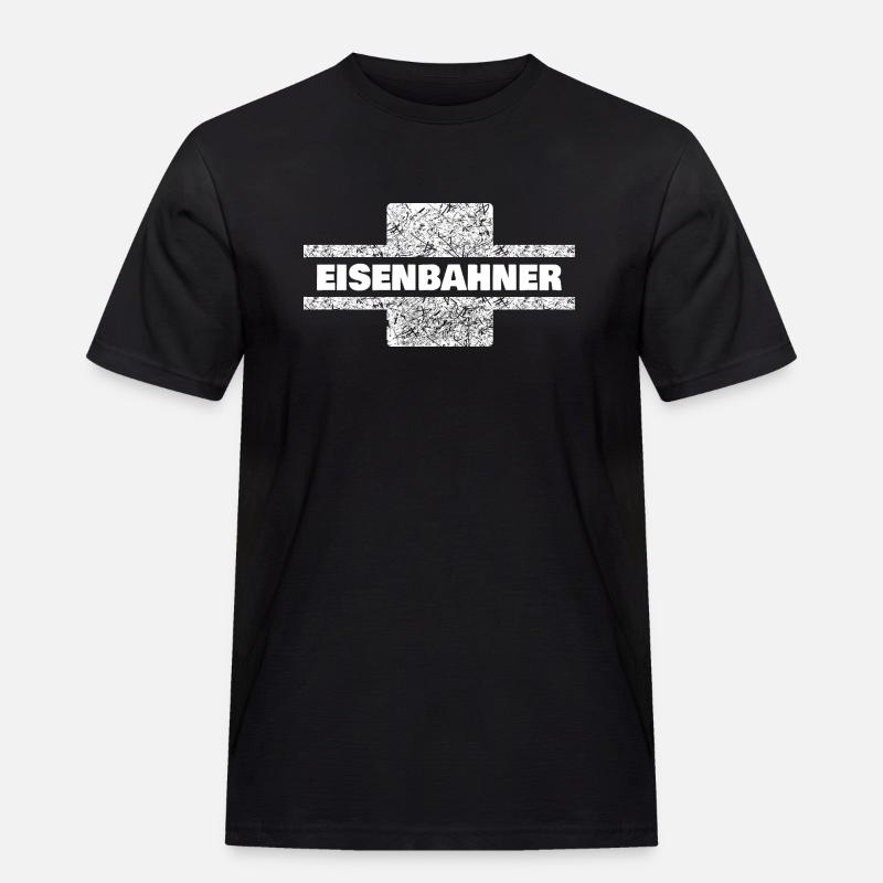 Beruf Eisenbahner - Männer Workwear T-Shirt - Schwarz