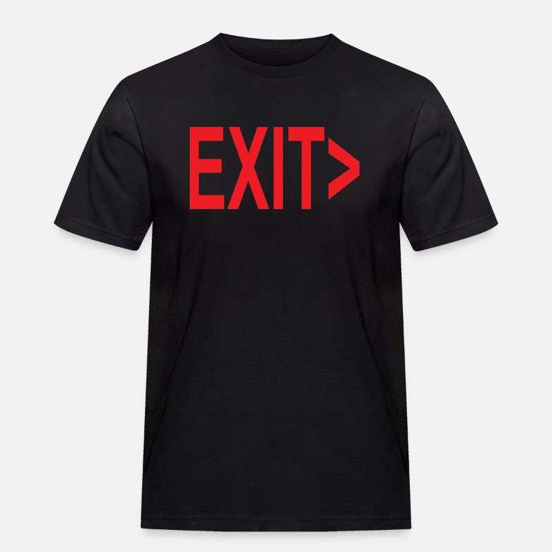 Exit / Exit / Emergency Exit - Men's Workwear T-Shirt - black
