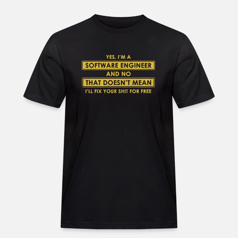 software Engineer - Men's Workwear T-Shirt - black