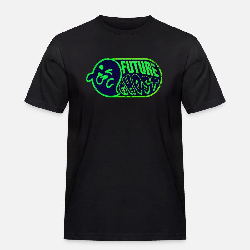Future Ghost - Männer Workwear T-Shirt - Schwarz