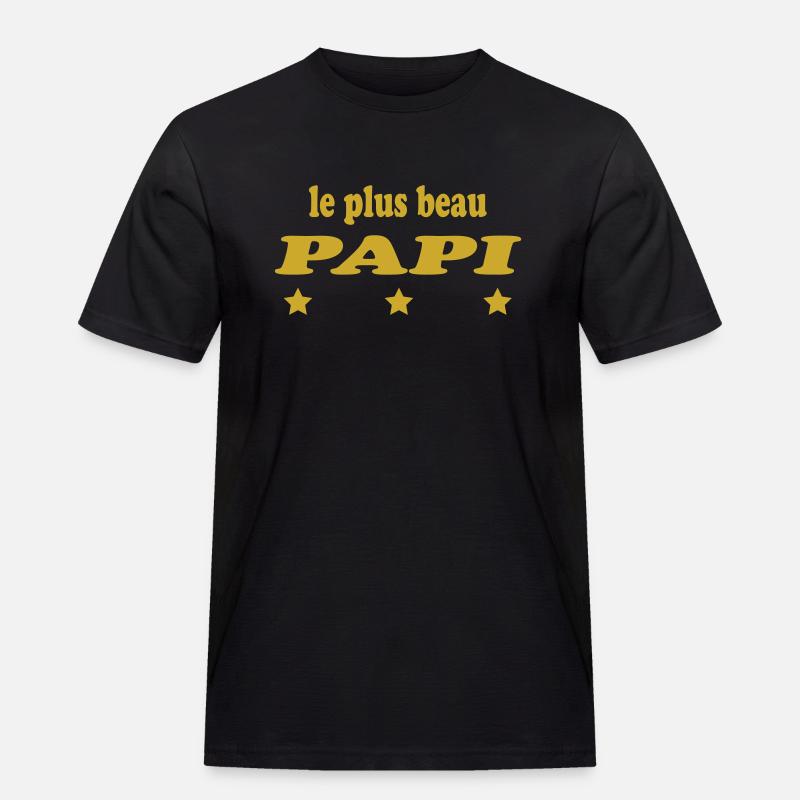 Das schönste PAPI - Männer Workwear T-Shirt - Schwarz