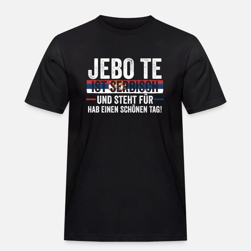 Serben Serbisch Serbien - Männer Workwear T-Shirt - Schwarz