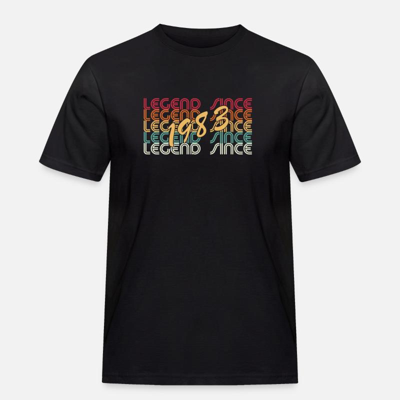 legend since 1983 - Männer Workwear T-Shirt - Schwarz