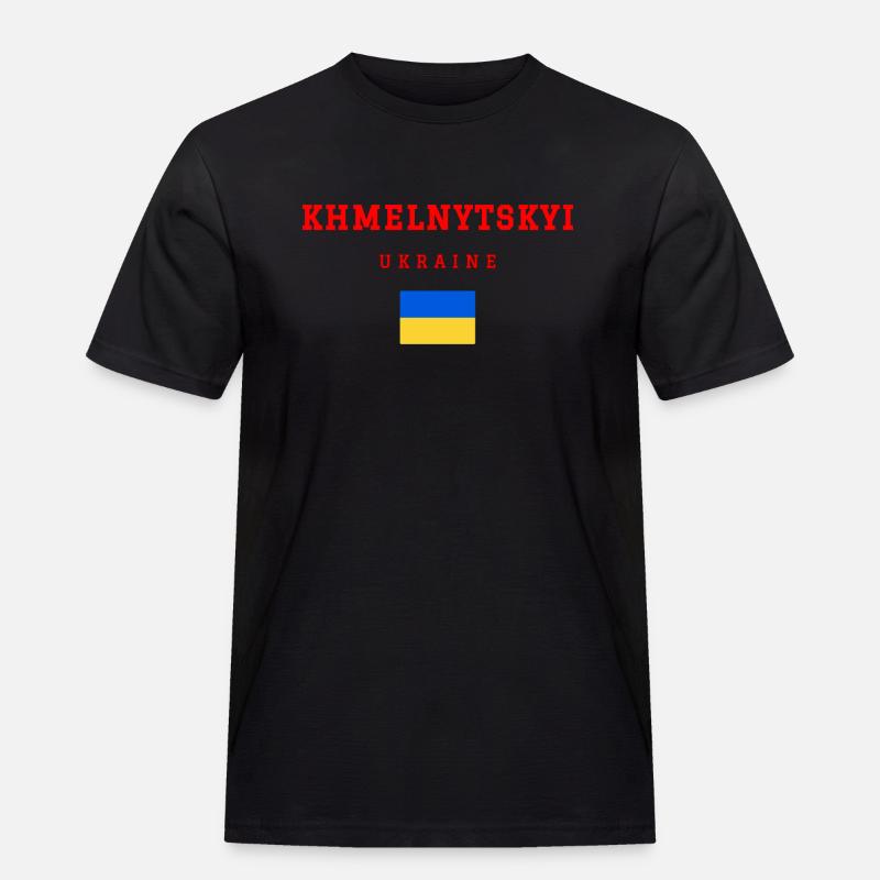 Khmelnytskyi Ukraine - Männer Workwear T-Shirt - Schwarz