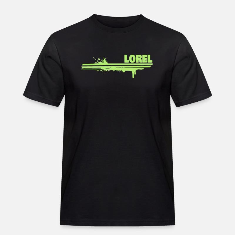 Farbklecks Lorel - Männer Workwear T-Shirt - Schwarz