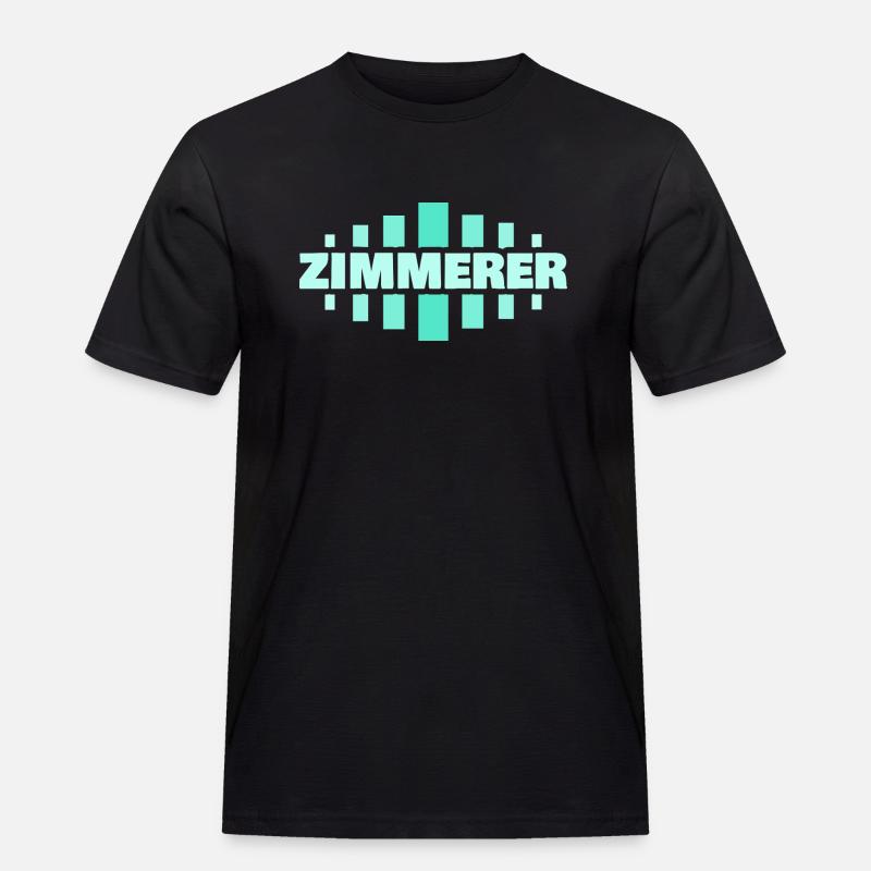 Zimmerer als Beruf - Männer Workwear T-Shirt - Schwarz