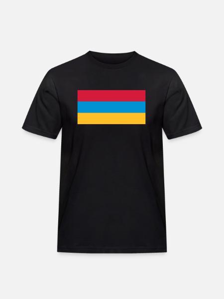Arménie (V) - Männer Workwear T-Shirt - Schwarz