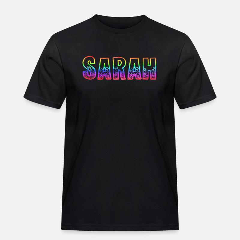 sarah rs regenbogen - Männer Workwear T-Shirt - Schwarz