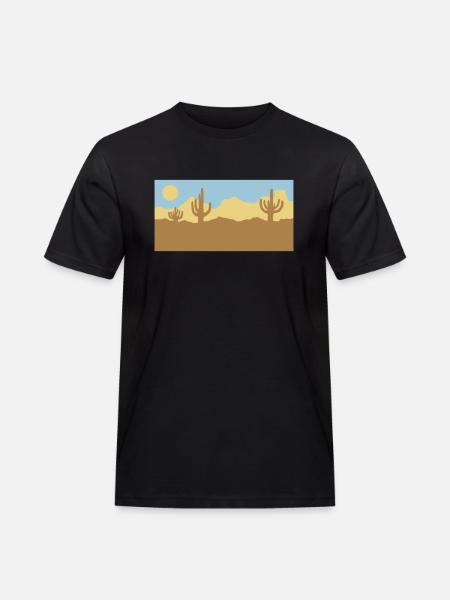 Desert Landscape Silhouette Skyline - Men's Workwear T-Shirt - black