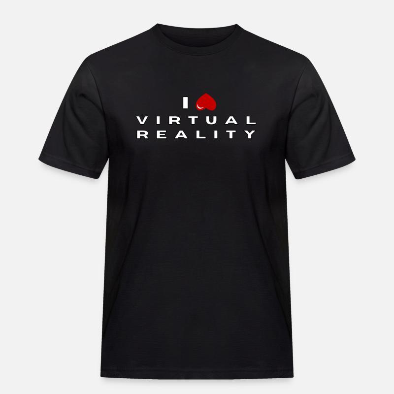 Ich hasse Virtual Reality - Männer Workwear T-Shirt - Schwarz