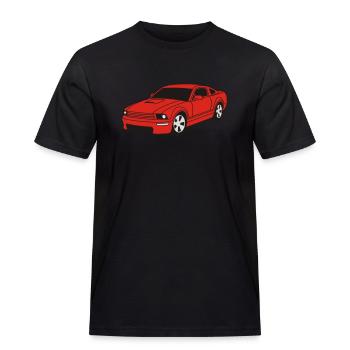 car - Männer Workwear T-Shirt - Schwarz - Vorne - AI Model Male 178 light (178cm)