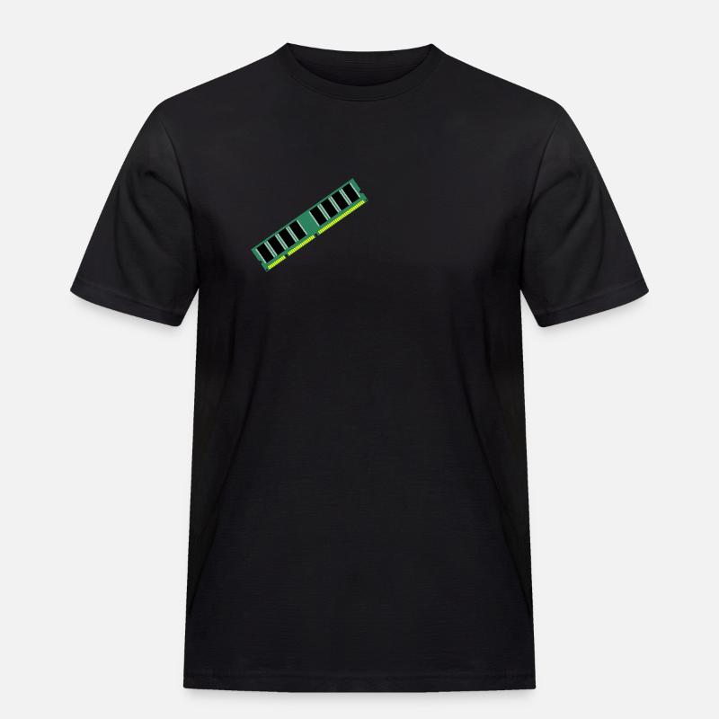 RAM Nerd Geschenkidee - Männer Workwear T-Shirt - Schwarz