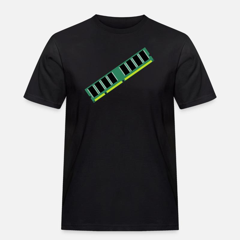 RAM Nerd Geschenkidee - Männer Workwear T-Shirt - Schwarz