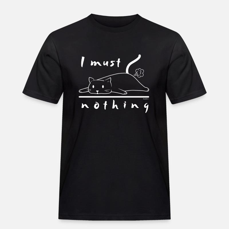 Ich darf nichts - Männer Workwear T-Shirt - Schwarz