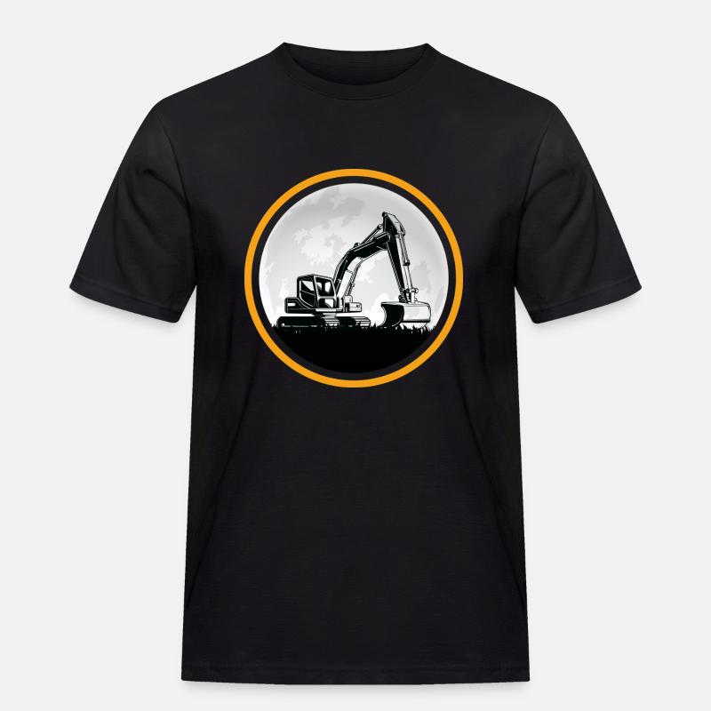 Bagger Baggerfahrer Baustelle Baggerschaufel - Männer Workwear T-Shirt - Schwarz