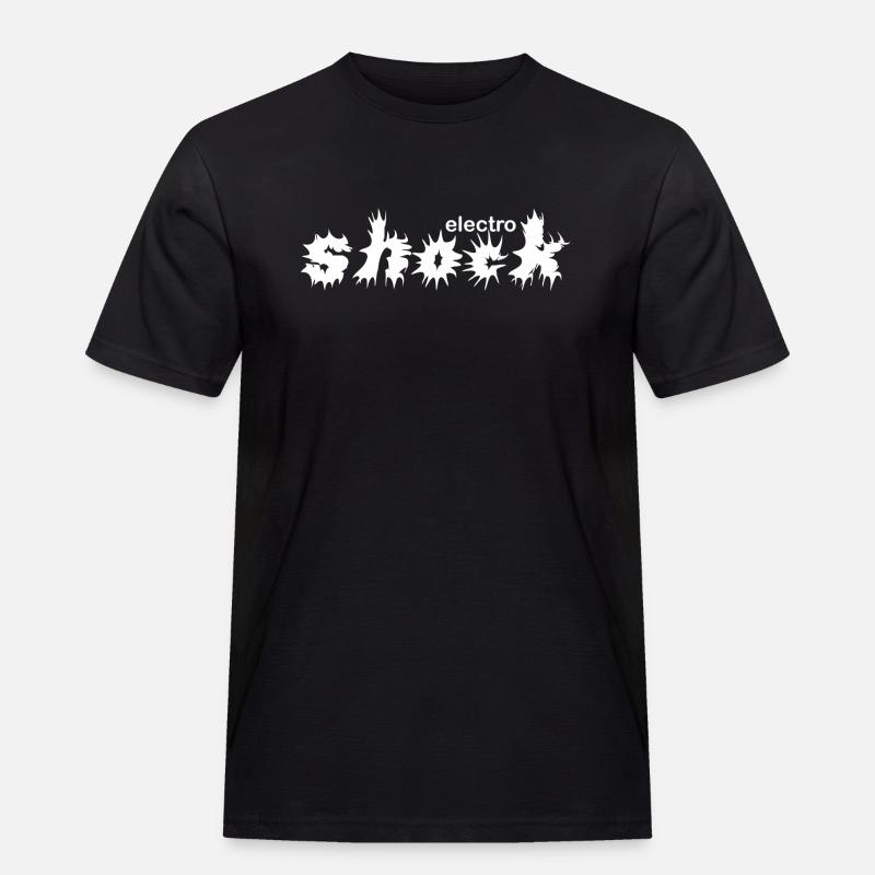 Elektroschock - Männer Workwear T-Shirt - Schwarz