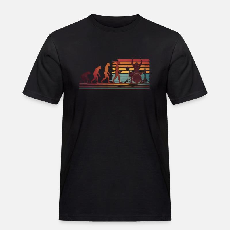 Batteur Evolution Drums - Men's Workwear T-Shirt - black