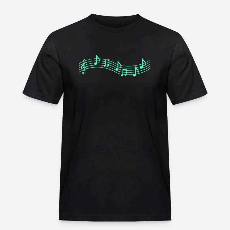 music notes - Men's Workwear T-Shirt - black