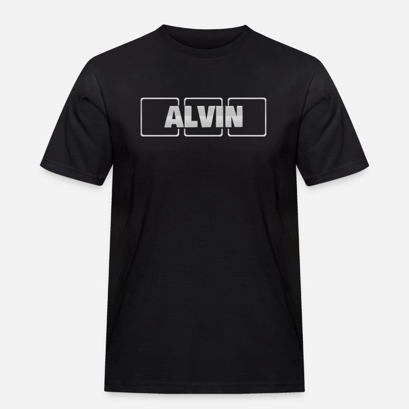 Alvin als Geschenkidee - Männer Workwear T-Shirt - Schwarz