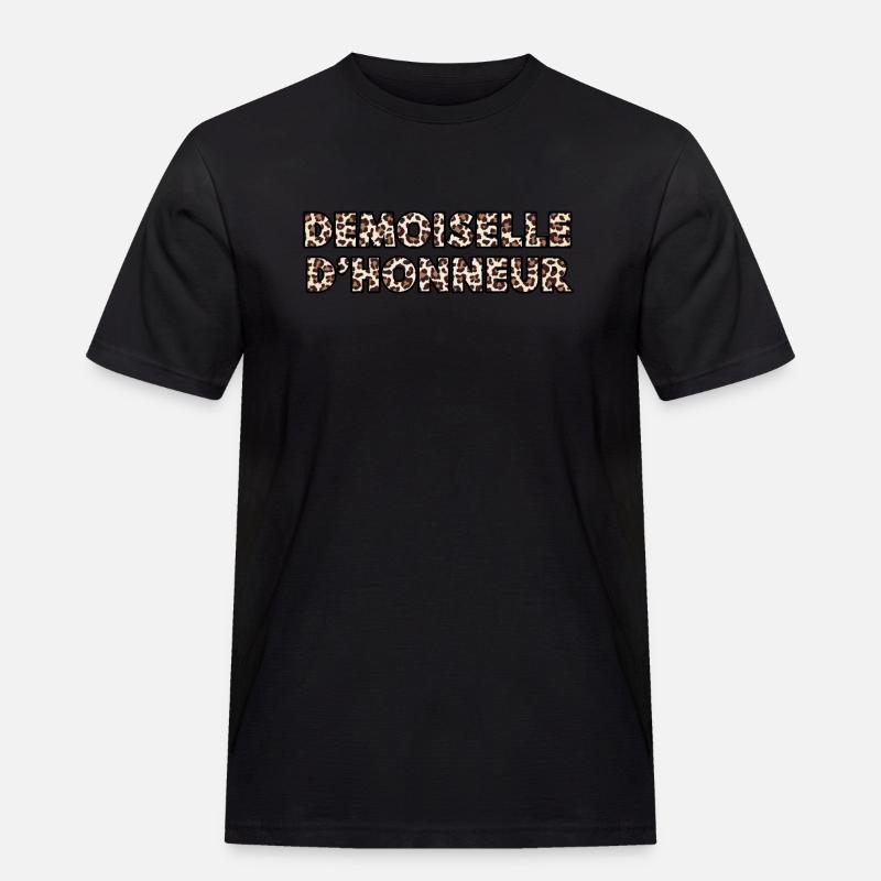 Leopard Brautjungfer - Männer Workwear T-Shirt - Schwarz