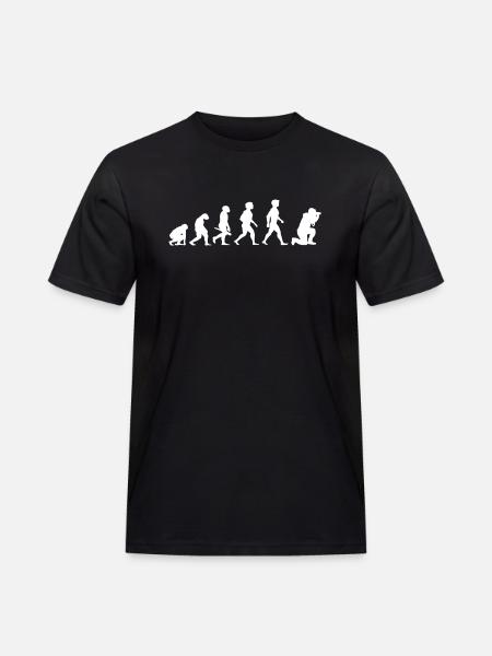 Evolution Photograph Photographer Camera Camera - Men's Workwear T-Shirt - black
