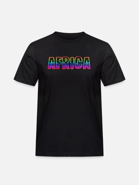 africa rs rainbow - Men's Workwear T-Shirt - black