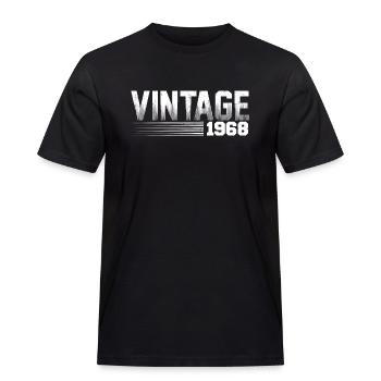 Vintage 1968 Geburtstag Retro 1968 - Männer Workwear T-Shirt - Schwarz - Vorne - AI Model Male 178 light (178cm)