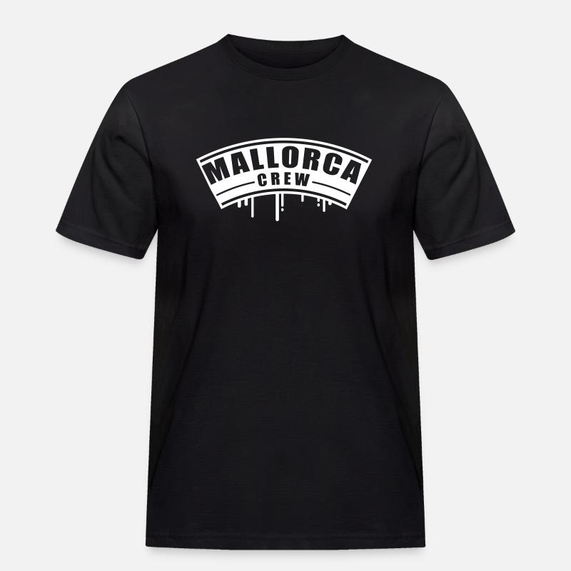 Mallorca Crew - Männer Workwear T-Shirt - Schwarz