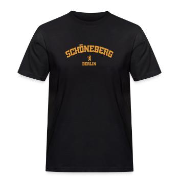 Schöneberg - Berlin - Deutschland - Germany - Männer Workwear T-Shirt - Schwarz - Vorne - AI Model Male 178 light (178cm)