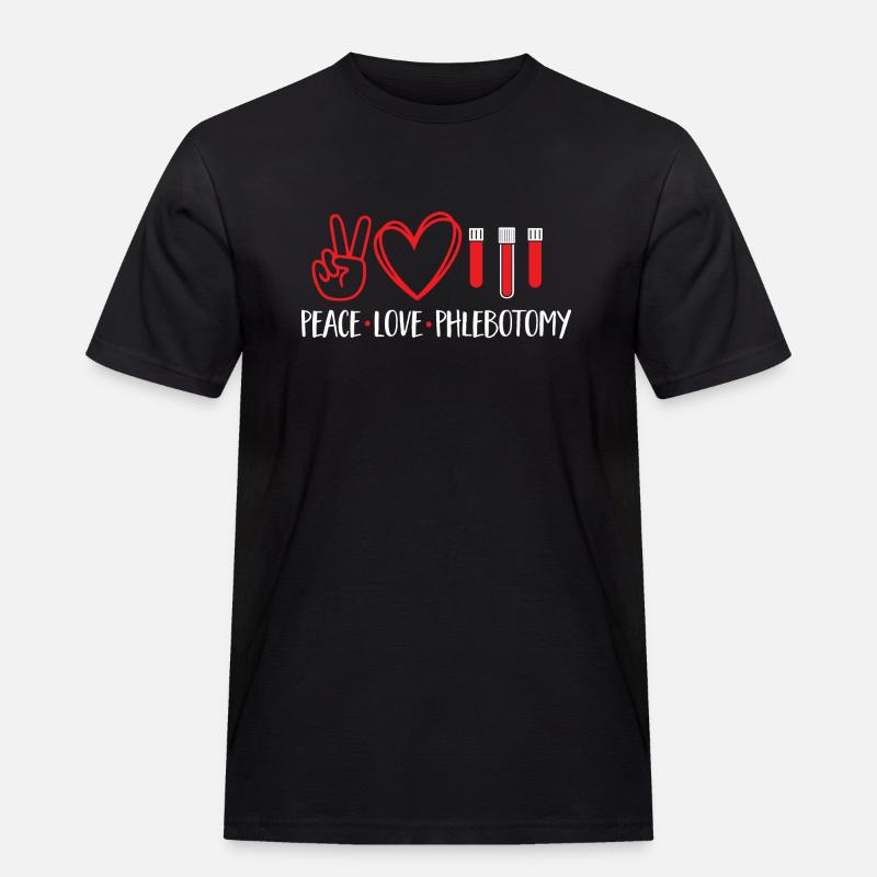 Phlebotomie Blutabnahme Blut Krankenschwester - Männer Workwear T-Shirt - Schwarz