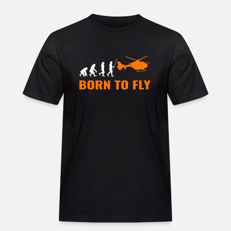 Hubschrauber Evolution Helikopter Pilot - Männer Workwear T-Shirt - Schwarz