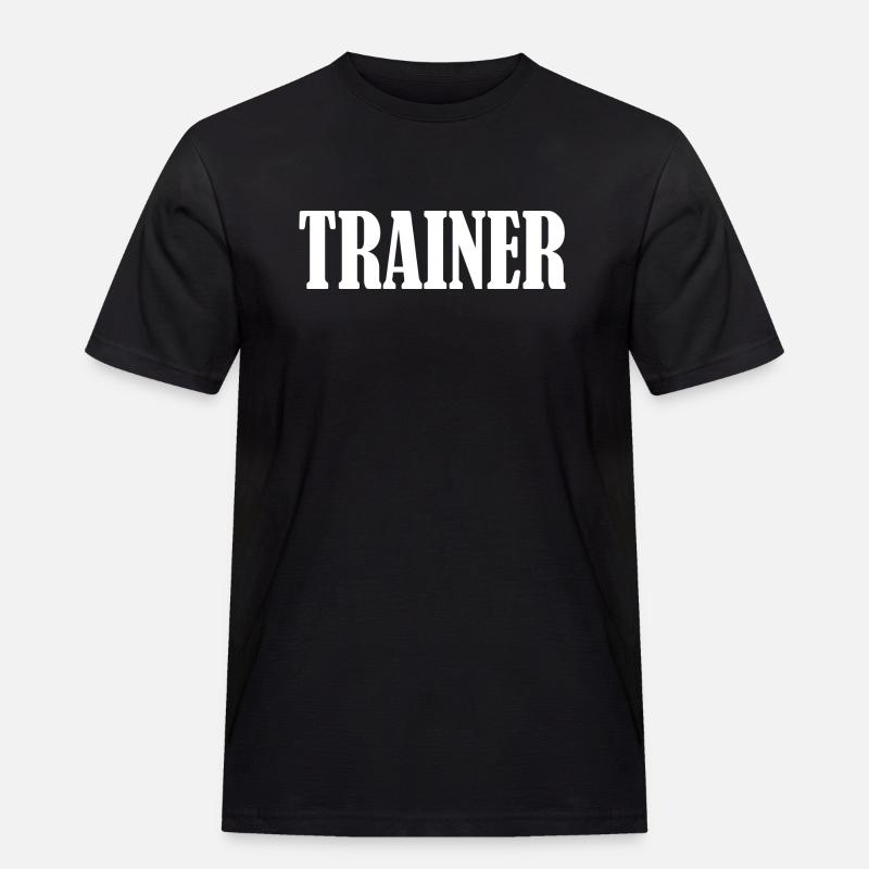 Trainer - Männer Workwear T-Shirt - Schwarz