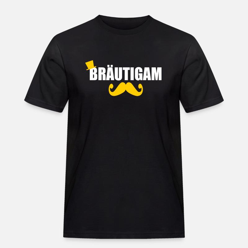 Bräutigam - Männer Workwear T-Shirt - Schwarz