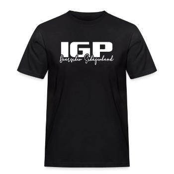 IGP DEUTSCHER SCHÄFERHUND Wilsigns Hundesport - Männer Workwear T-Shirt - Schwarz - Vorne - AI Model Male 178 light (178cm)
