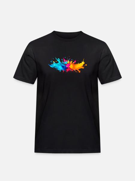 Explosion de Peinture - T-shirt Workwear homme - noir