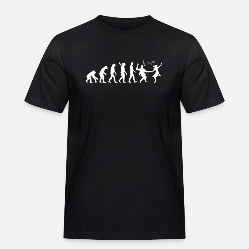 Darwin Evolution to Swing - White - T-shirt Workwear homme - noir