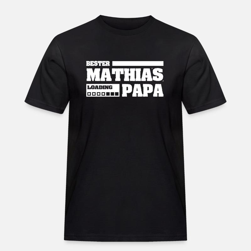 First name Mathias - Men's Workwear T-Shirt - black