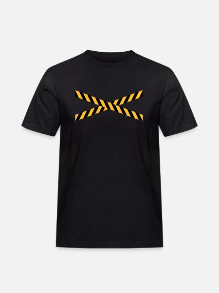 Line design caution tape - Men's Workwear T-Shirt - black