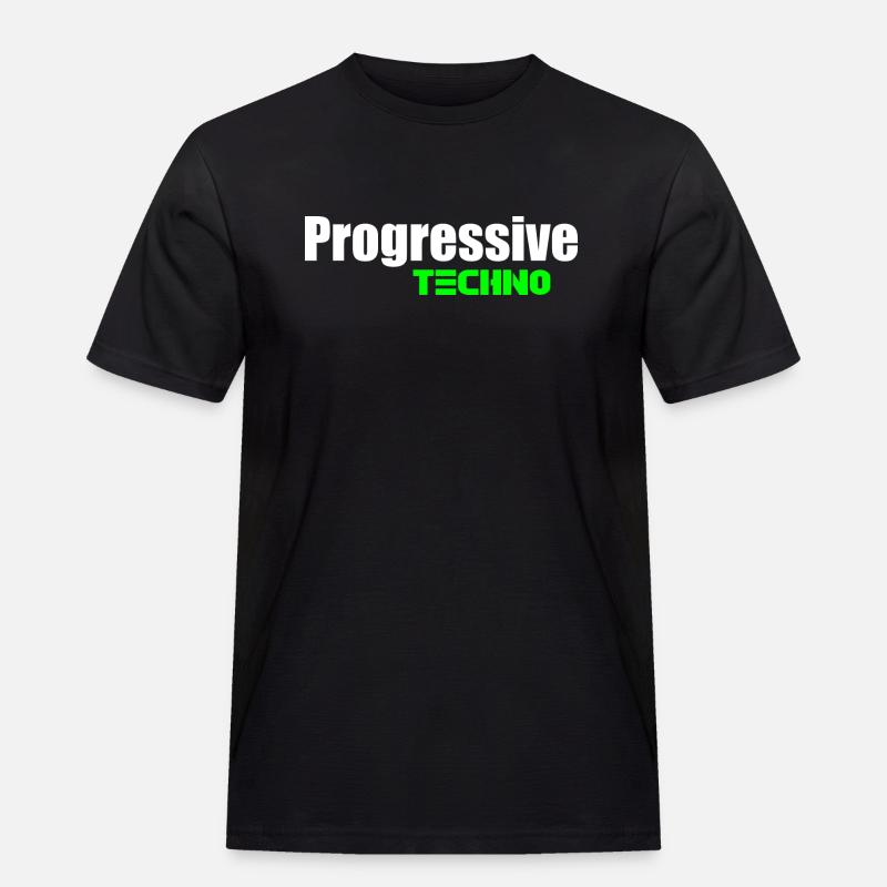 Progressiver Techno - Männer Workwear T-Shirt - Schwarz