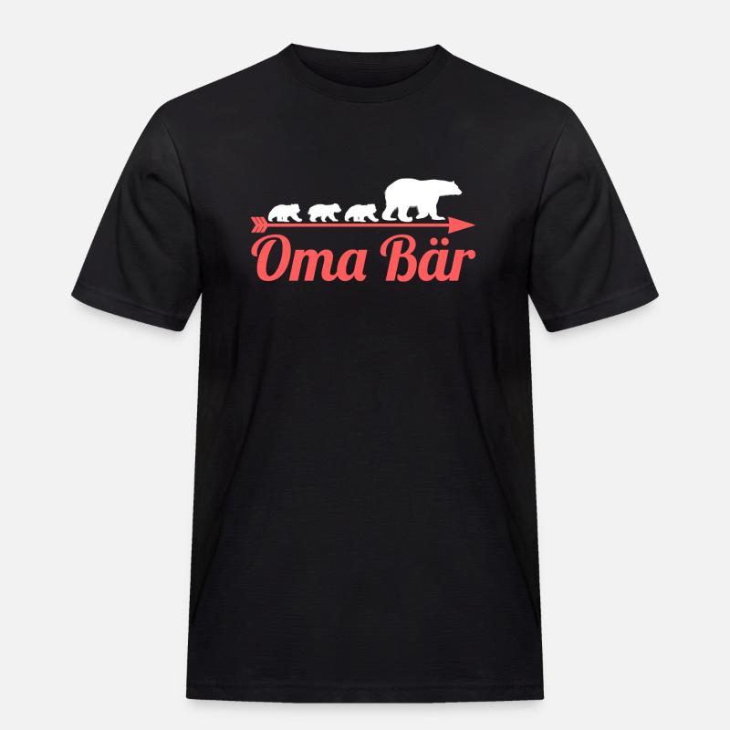 Großmutter Oma Bär - Männer Workwear T-Shirt - Schwarz