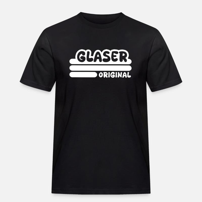 Beruf Glaser - Männer Workwear T-Shirt - Schwarz