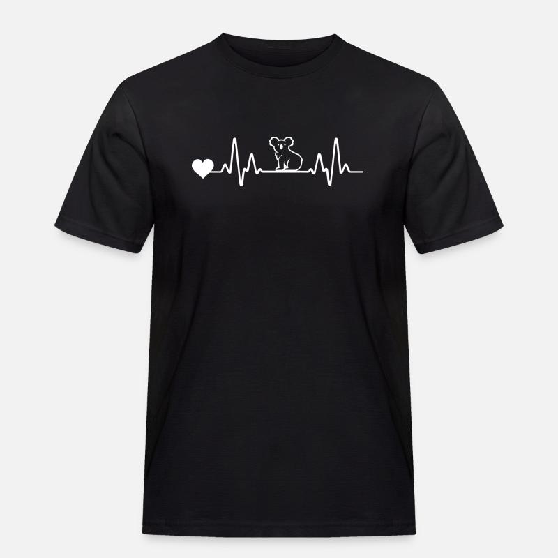 Koalabär Koala - Männer Workwear T-Shirt - Schwarz