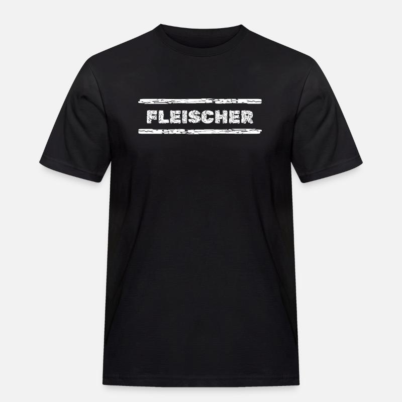 Fleischer als Beruf - Männer Workwear T-Shirt - Schwarz