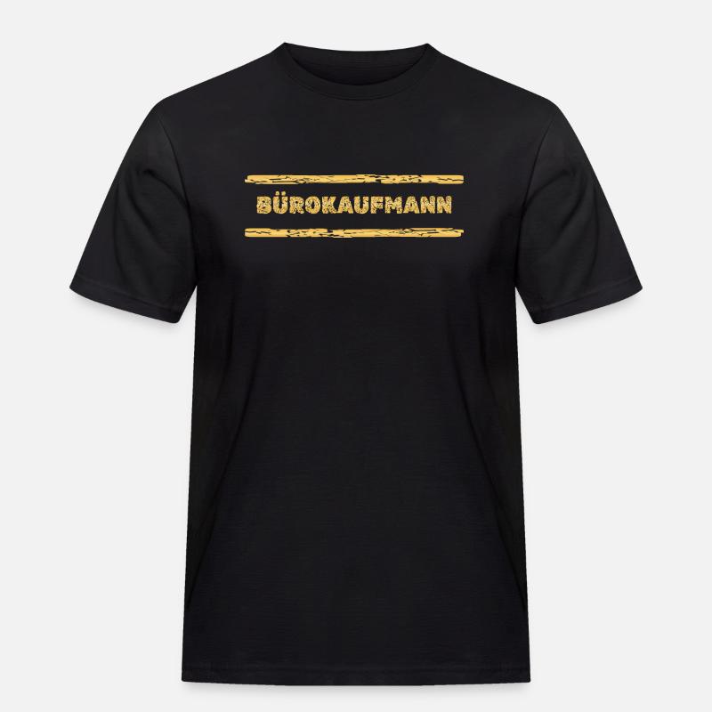 Beruf Buerokaufmann - Männer Workwear T-Shirt - Schwarz